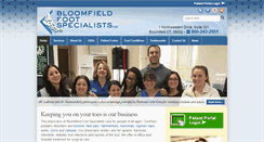 Desktop Screenshot of bloomfieldfootcare.com