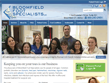 Tablet Screenshot of bloomfieldfootcare.com